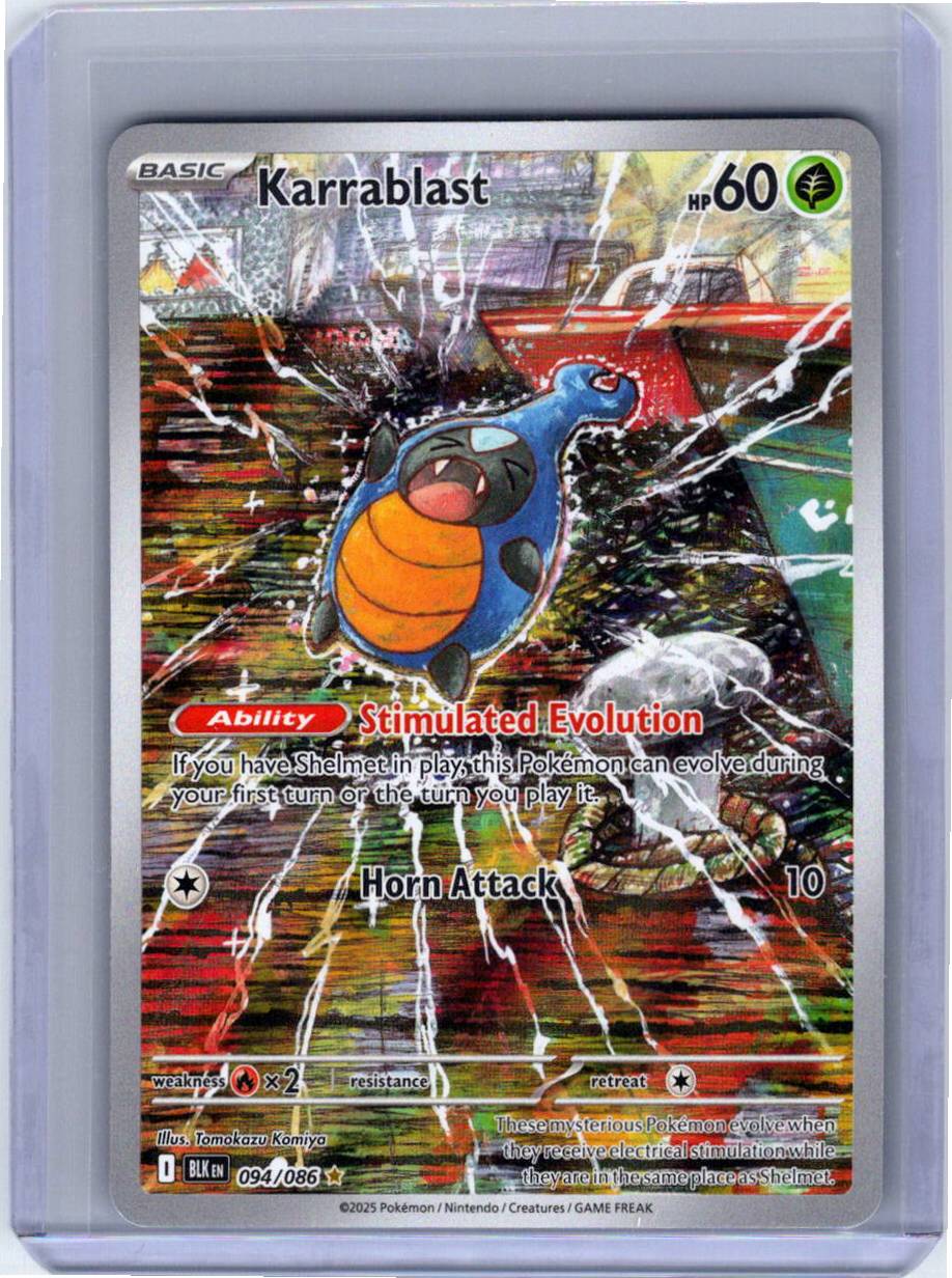 Pokemon Single Karrablast Black Bolt Illustration Rare 094/086