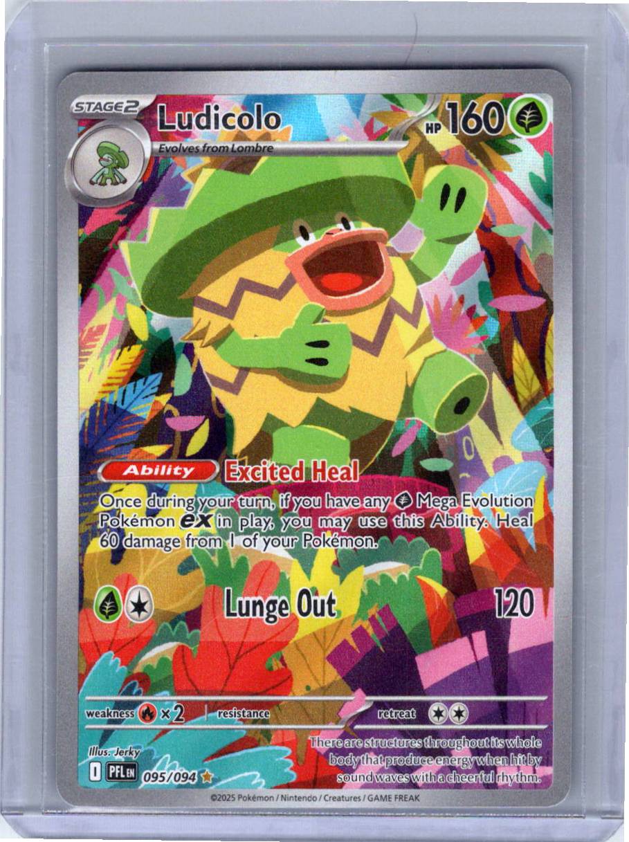 Pokemon Single Ludicolo Phantasmal Flames Illustration Rare 095/094