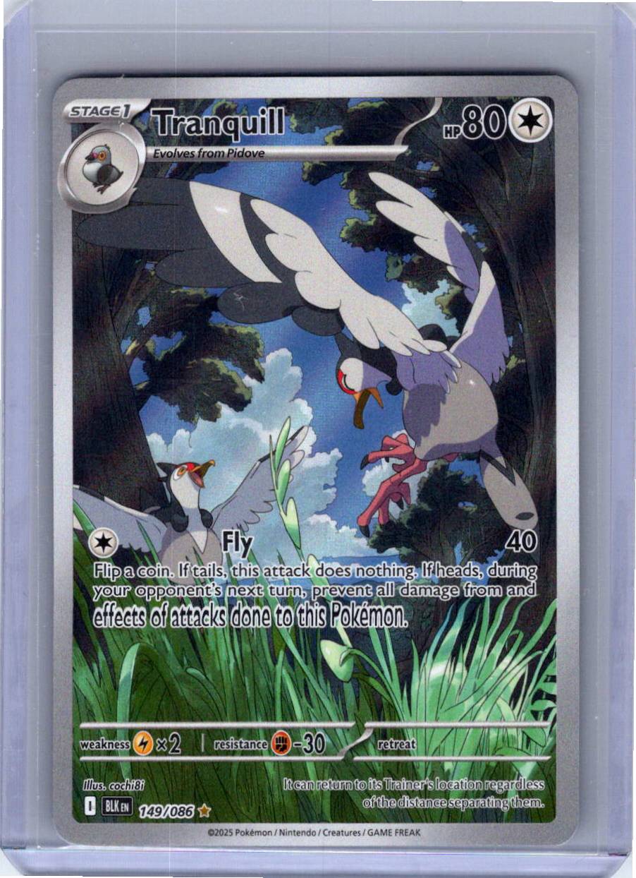 Pokemon Single Tranquill Black Bolt Illustration Rare 149/086