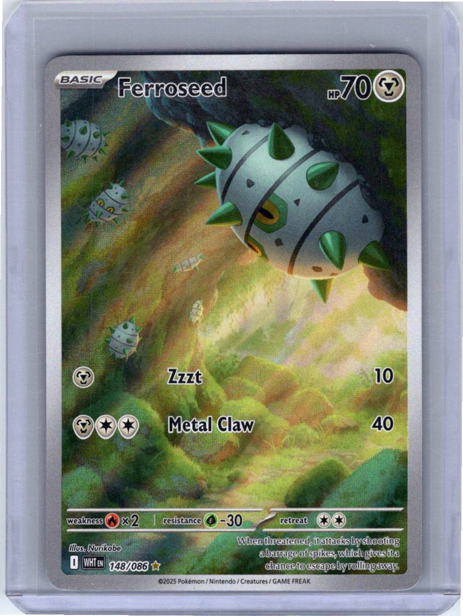 Pokemon Single Ferroseed White Flare Illustration Rare 148/086