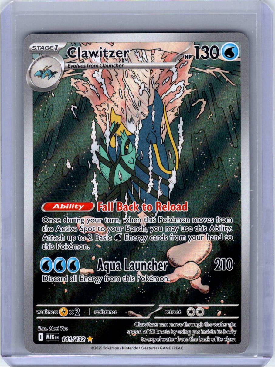 Pokemon Single Clawitzer Mega Evolution Illustration Rare 141/132
