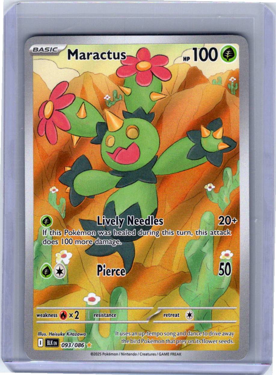 Pokemon Single Maractus Black Bolt Illustration Rare 093/086