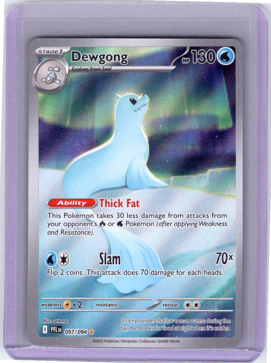Pokemon Single Dewgong Phantasmal Flames Illustration Rare 097/094