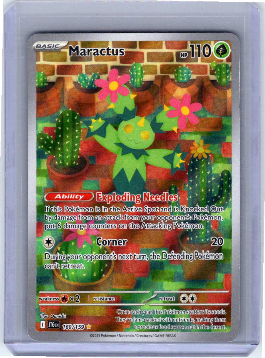 Pokemon Single Maractus Journey Together Illustration Rare 160/159