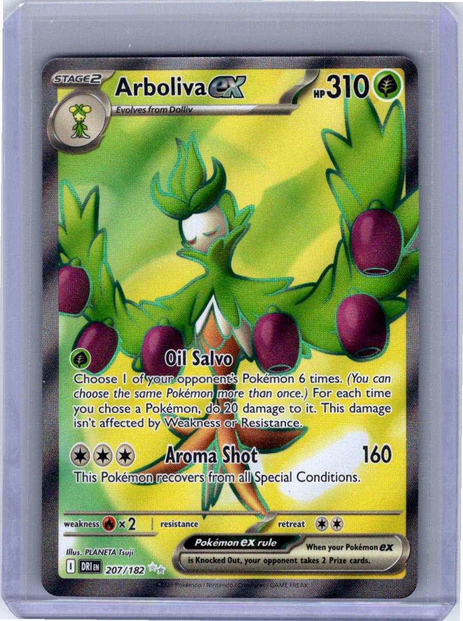 Pokemon Arboliva ex Destined Rivals Ultra Rare 207/182