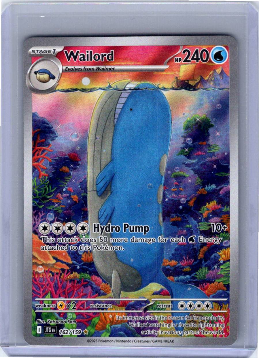 Pokemon Single Wailord Journey Together Illustration Rare 162/159