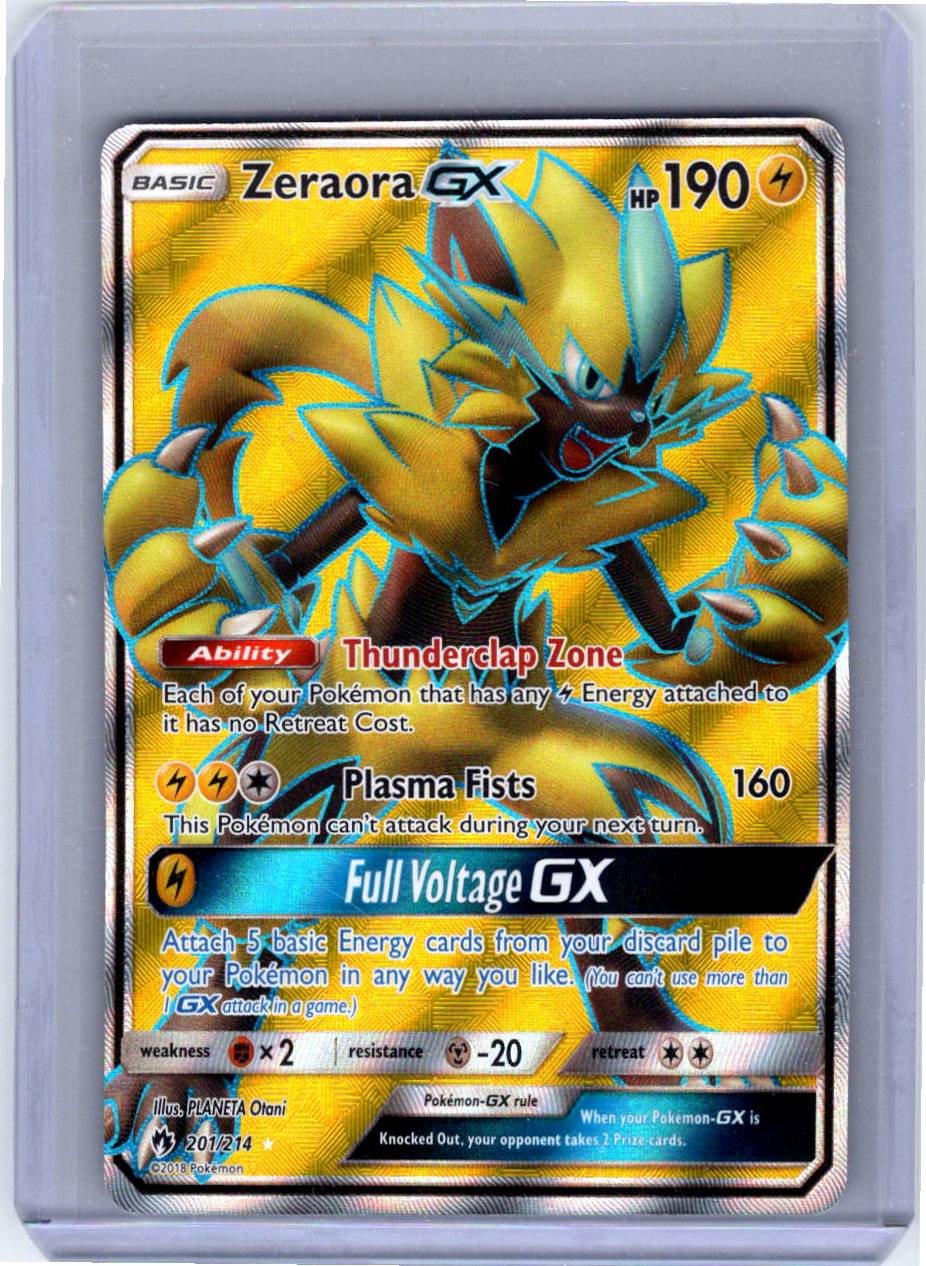 Pokemon Single Zeraora GX (Full Art) Lost Thunder Ultra Rare 201/214
