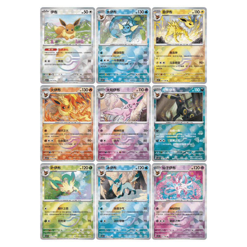 Pokemon TCG Simplified Chinese Eevee & Eeveelutions Display Pendant Box