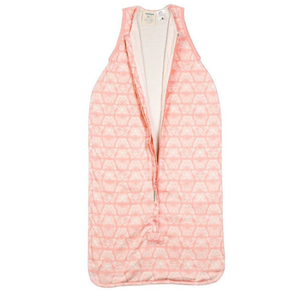 Woolbabe 3 Seasons Front Zip Merino/Organic Cotton Sleeping Bag - Blossom Monarch 3-24 months