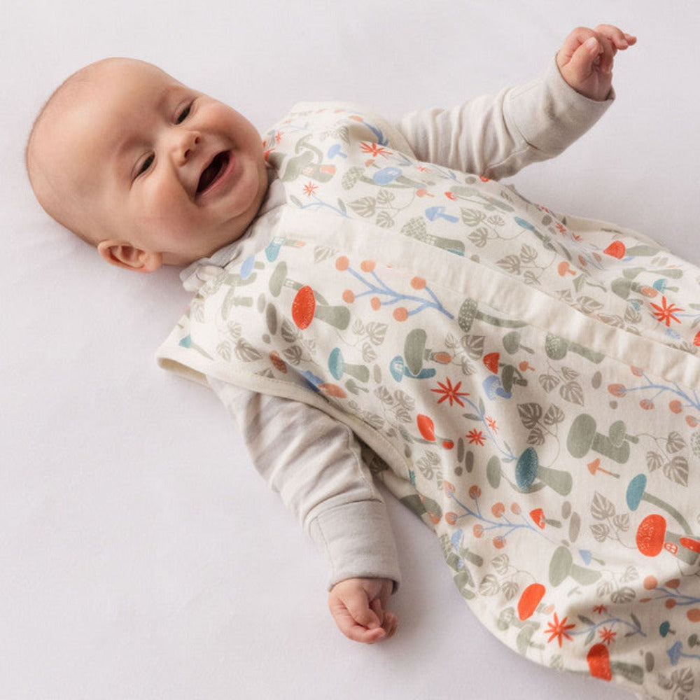 Woolbabe 3 Seasons Front Zip Merino/Organic Cotton Sleeping Bag - Spring Wonder 3-24 months