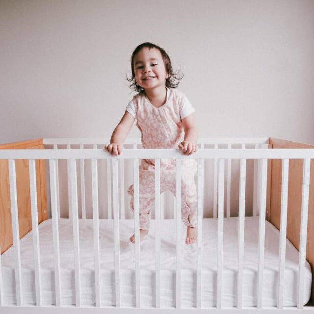 Woolbabe 3-Seasons Sleeping Suit - Peach Manuka 1-4 years