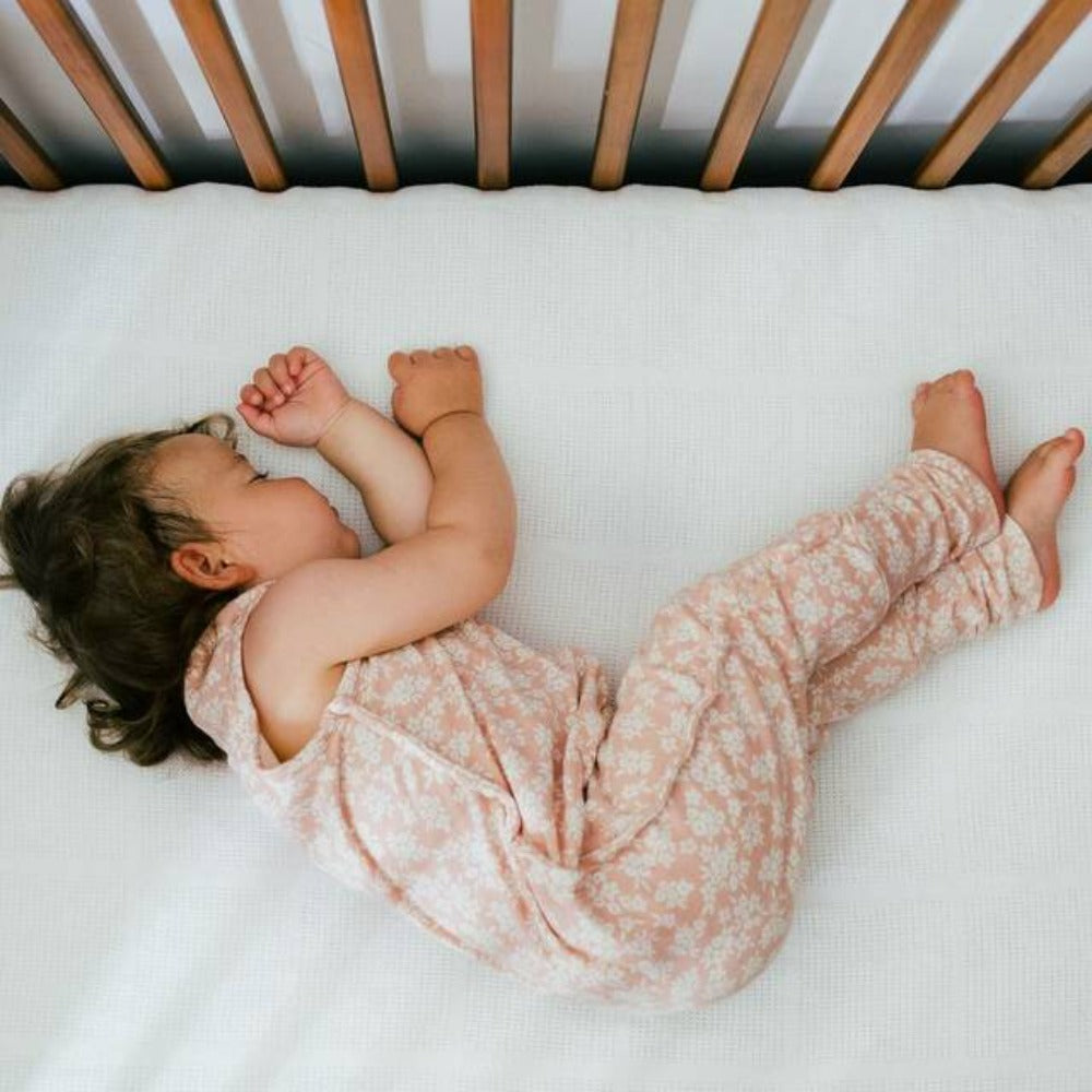 Woolbabe 3-Seasons Sleeping Suit - Peach Manuka 1-4 years