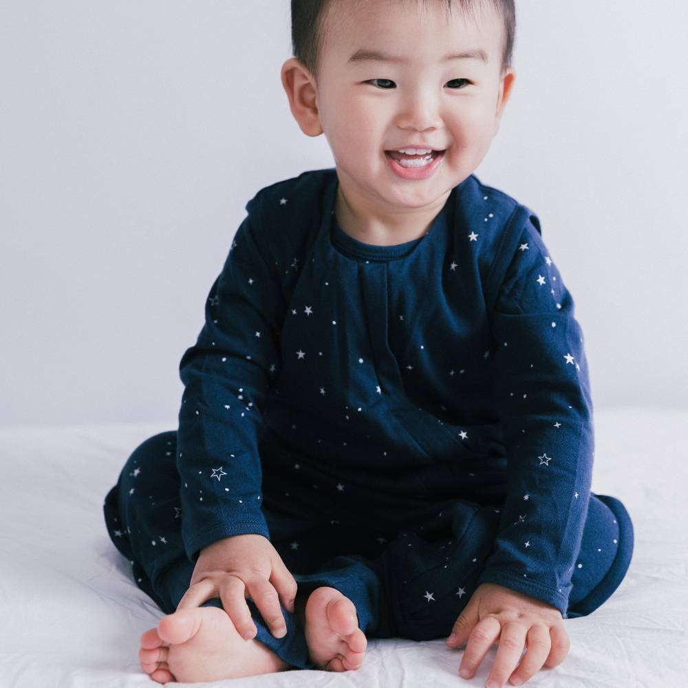 Woolbabe 3-Seasons Sleeping Suit - Tekapo Stars 1-4 years