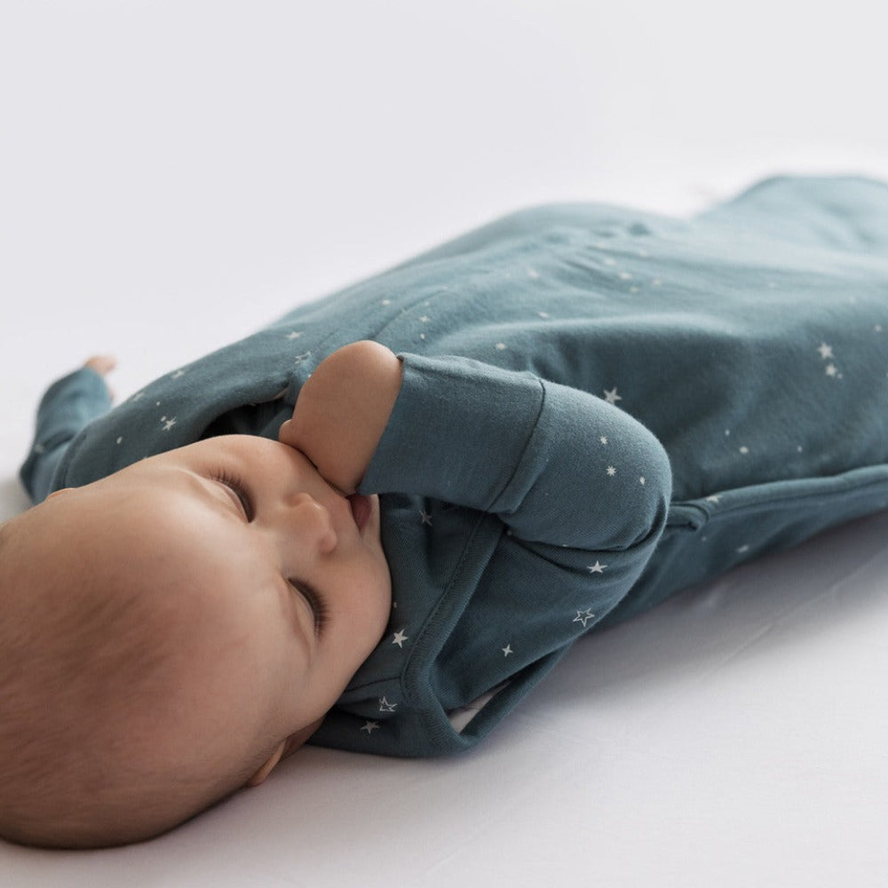 Woolbabe Duvet Front Zip Sleeping Bag - Limited Edition - Pine Stars 3-24 months