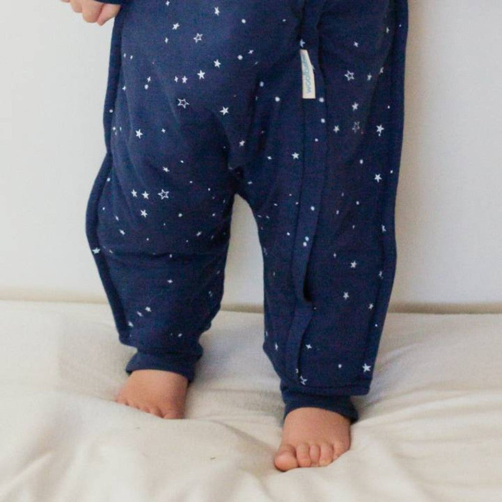 Woolbabe Duvet Merino/Organic Cotton Sleeping Suit - Tekapo Stars Size 1-4 years