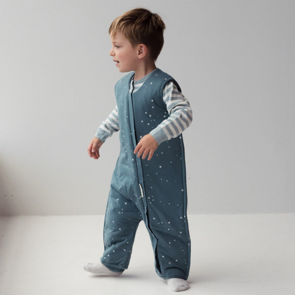 Woolbabe Duvet Merino/Organic Cotton Sleeping Suit - Pine Stars Size 1-5 years