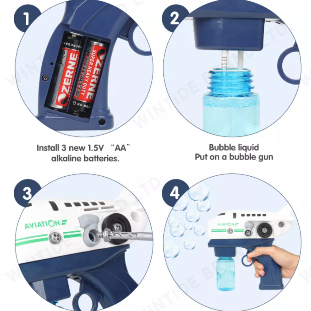 Bubble Gun Bubble Machine Outdoor Toy