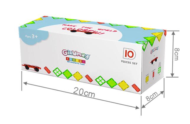 Giromag 10 Pcs Magnetic Tiles Building Blocks