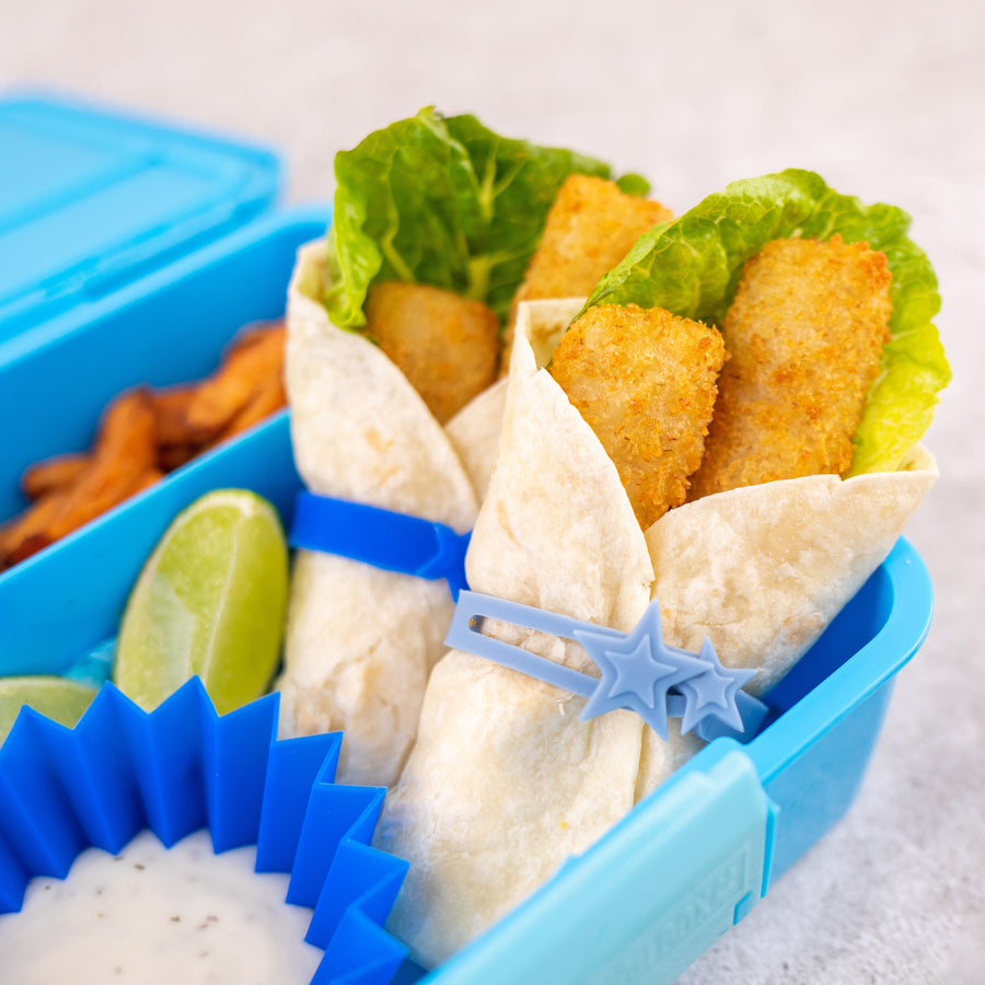 Lunch Punch Silicone Wrap Bands - Blue Set(5)