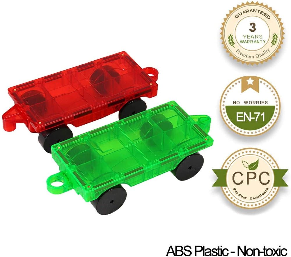 Giromag 2 Pcs Car Magnetic Tiles Building Blocks | Toytime NZ