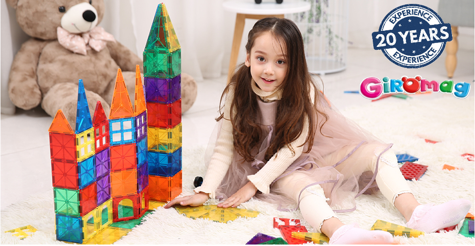 Giromag 10 Pcs Magnetic Tiles Building Blocks