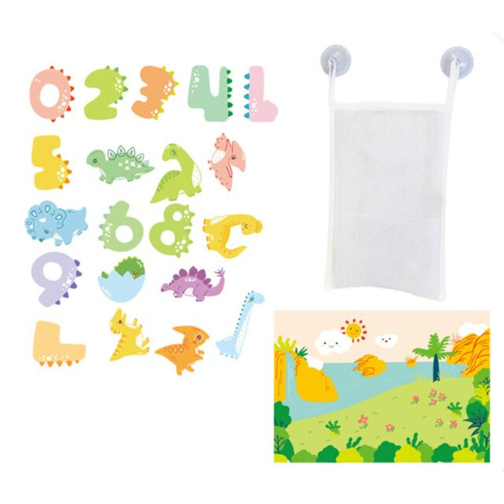 Bathtub Sticker Set Bath Toy with Storage Bag