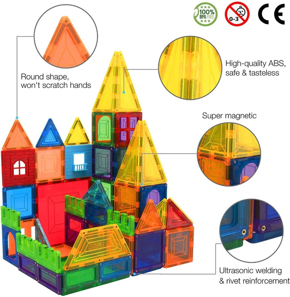 Giromag 60 Pcs Magnetic Tiles Building Blocks | Toytime NZ