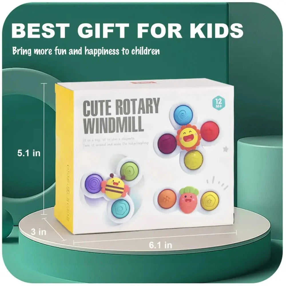 Cartoon Animal Rotary Windmill Bath Toy