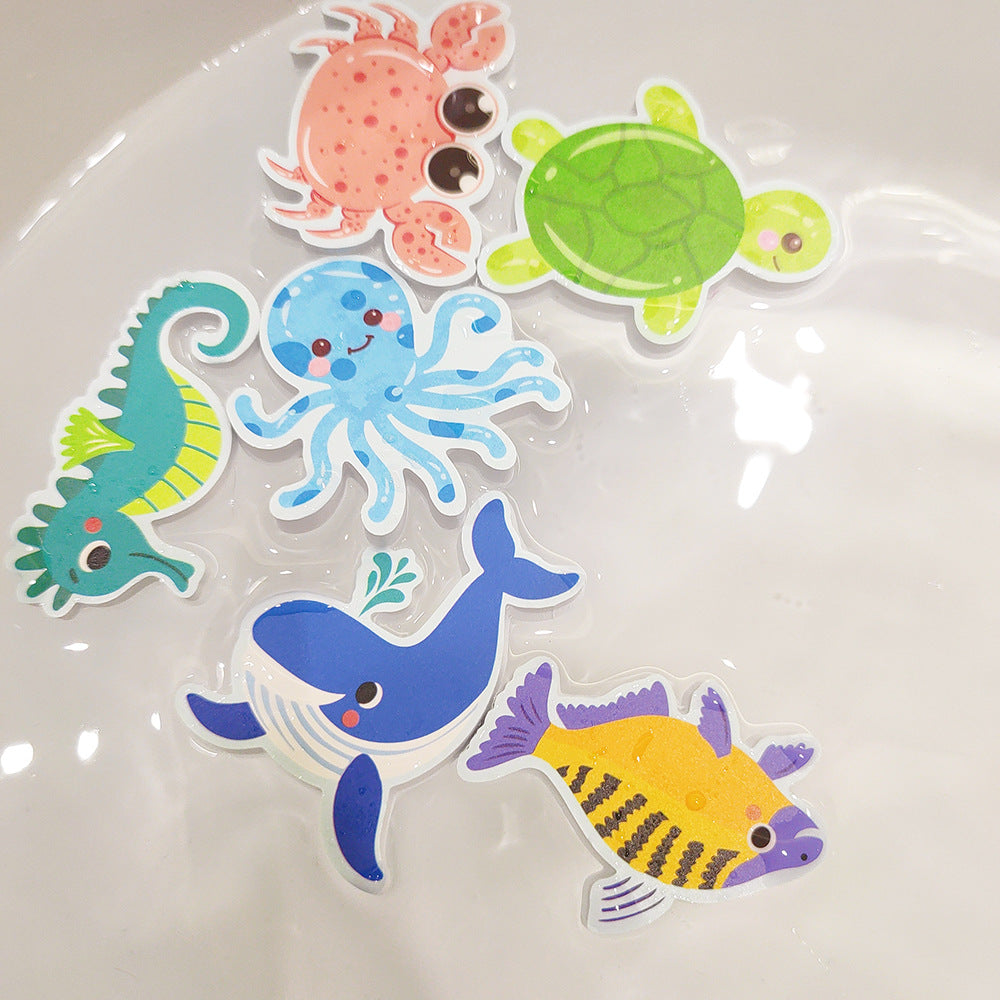 Bathtub Sticker Set Bath Toy with Storage Bag