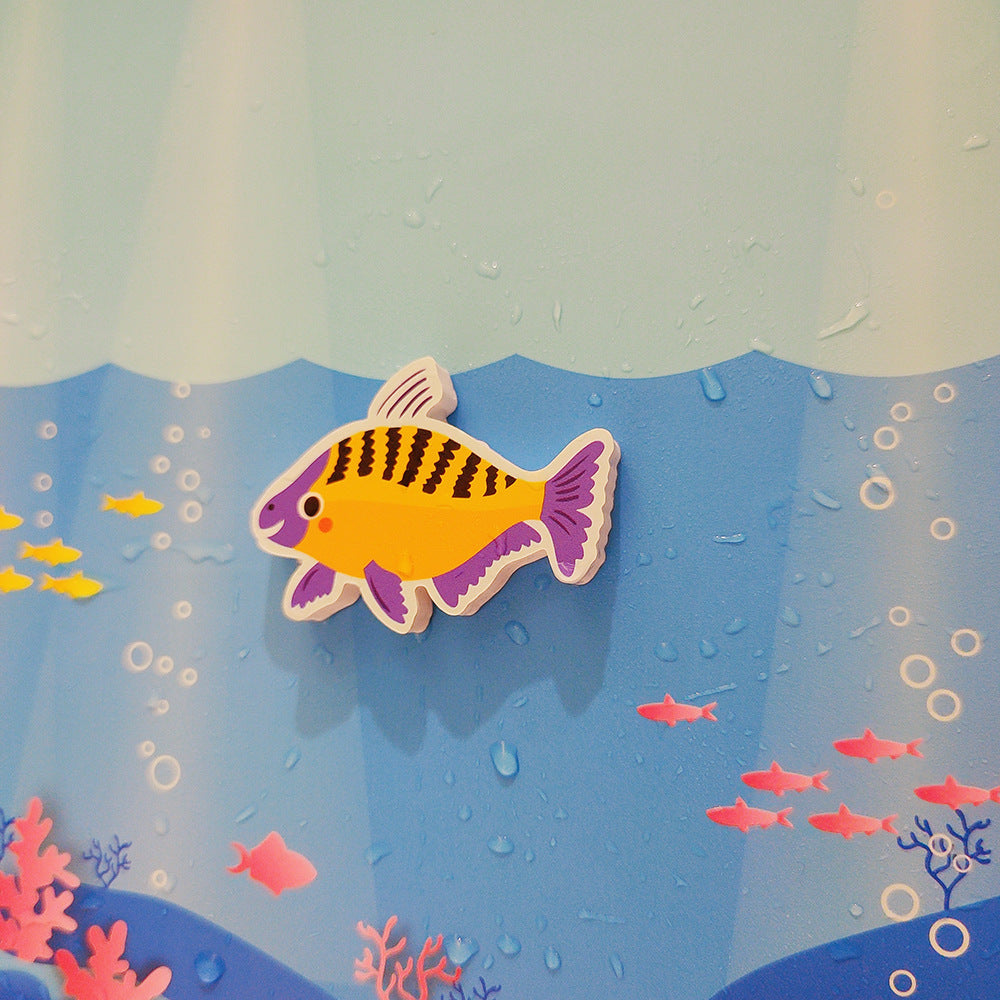 Bathtub Sticker Set Bath Toy with Storage Bag