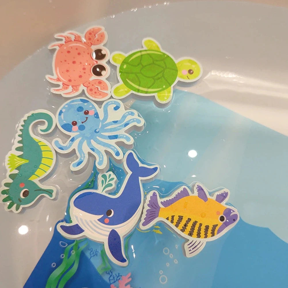 Bathtub Sticker Set Bath Toy with Storage Bag