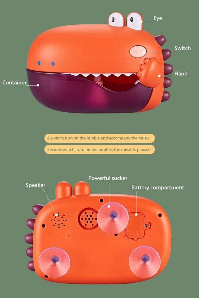 Automatic Bubble Machine Dinosaur Baby Bath Toys