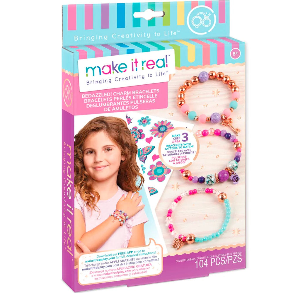 Make It Real - BEDAZZLED! CHARM BRACELETS - BLOOM PINK