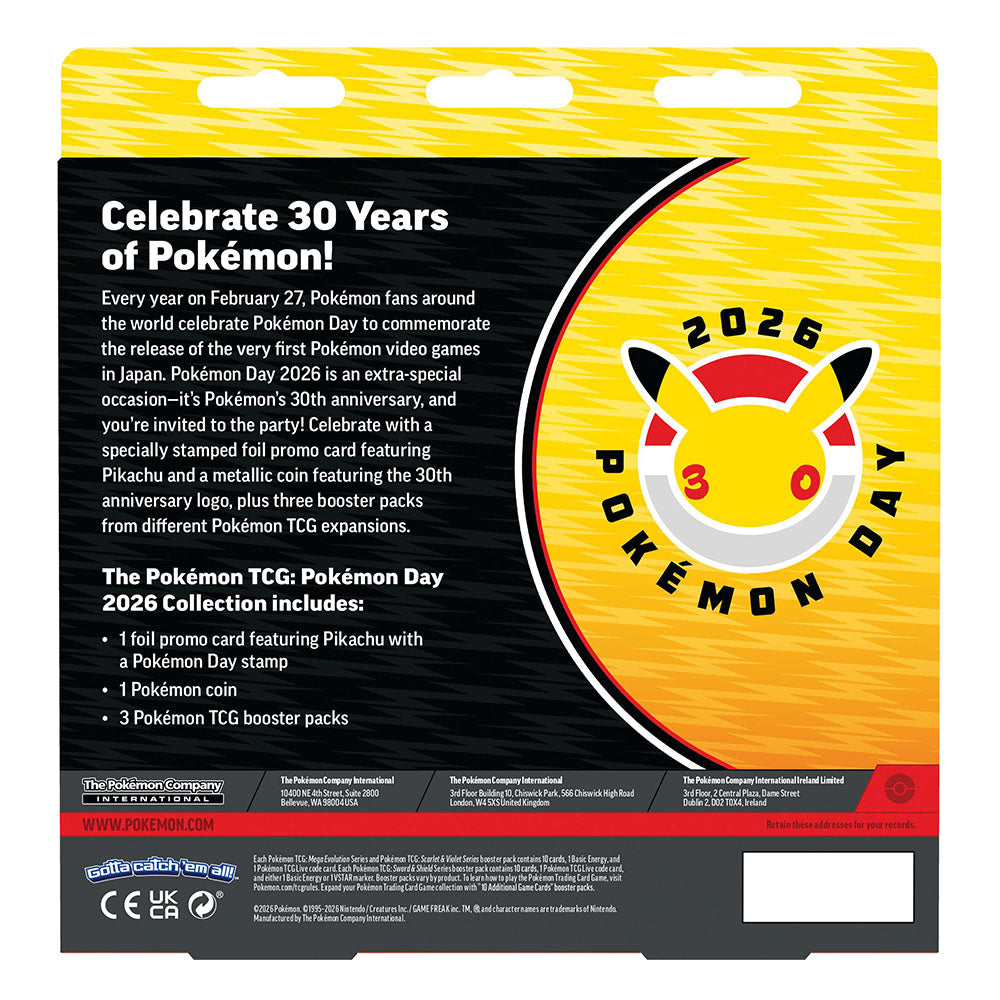 Pokemon TCG Pokémon Day 2026 Collection Pre Order 6/02