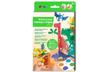Avenir Watercolour Painting and Origami Dinos Craft Kit