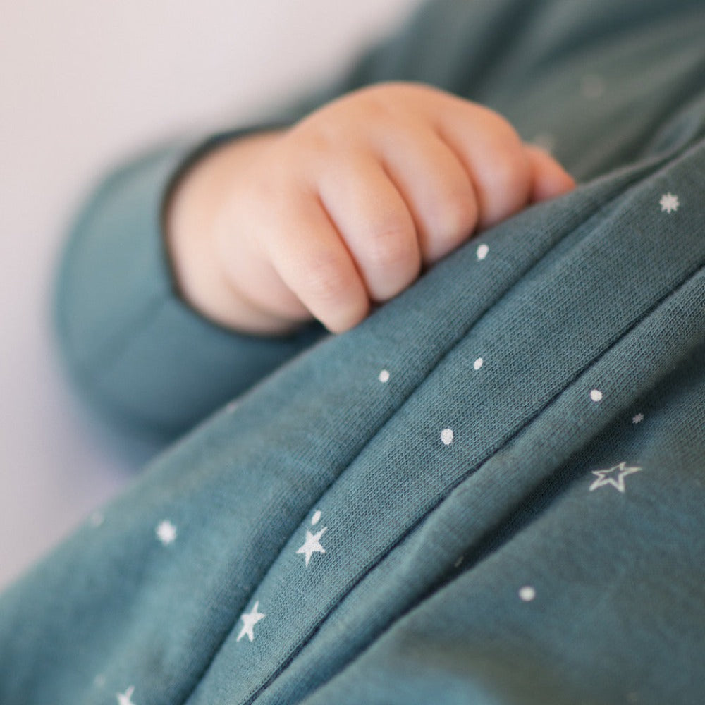 Woolbabe 3 Season Front Zip Merino/Organic Cotton Sleeping Bag - Pine Stars 3-24 months