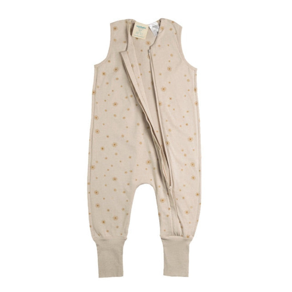 Woolbabe 3-Seasons Merino/Organic Cotton Sleeping Suit - Dune Sunburst 1-4 years