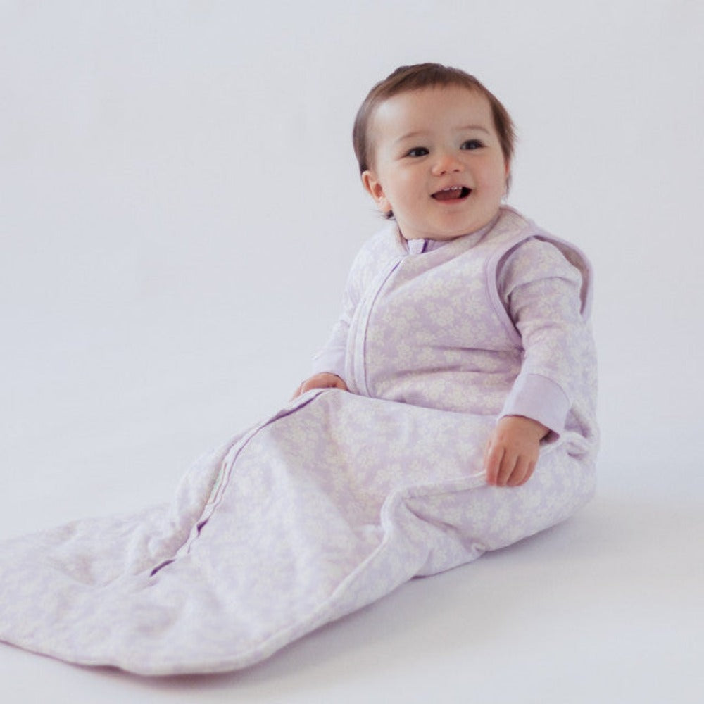 Woolbabe Duvet Front Zip Sleeping Bag - Limited Edition - Mauve Manuka 3-24 months