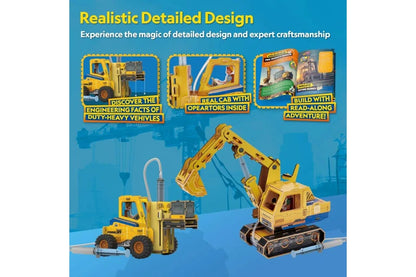 National Geographic Cubic Fun 3D Puzzle - Excavator & Forklift