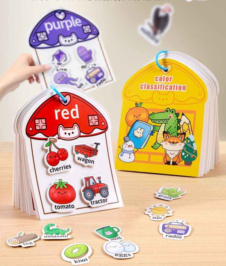 Baby Activity Book DIY Sticker Puzzle Game Baby Busy Books Toys for Kids Toddlers