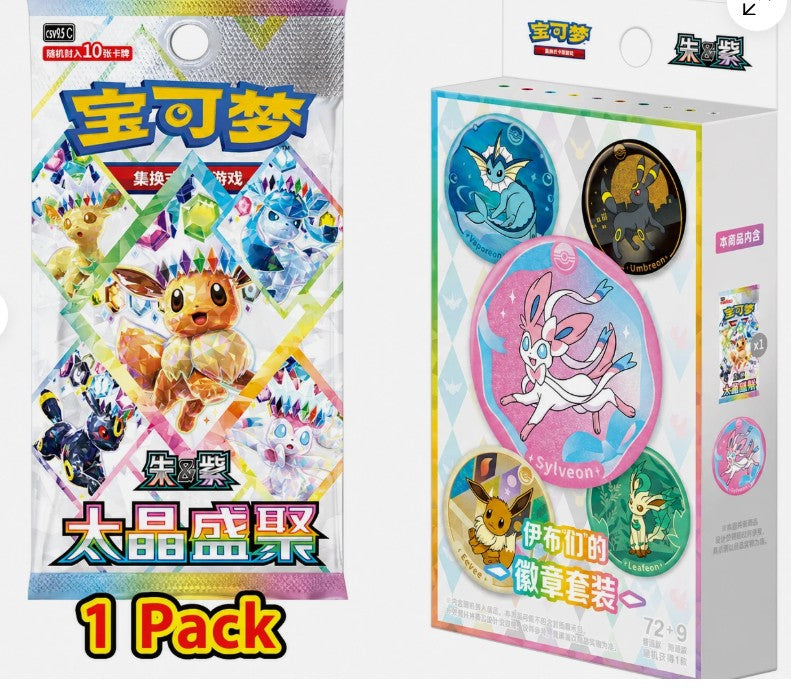 Pokemon TCG Chinese Terastal Gathering badge Pre-order