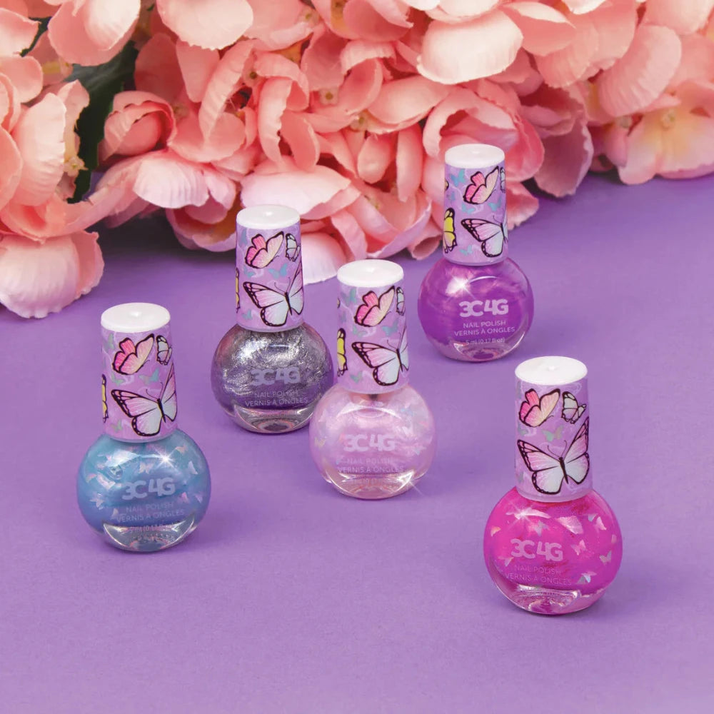 3C4G - Butterfly Nail Polish Set 5pcs