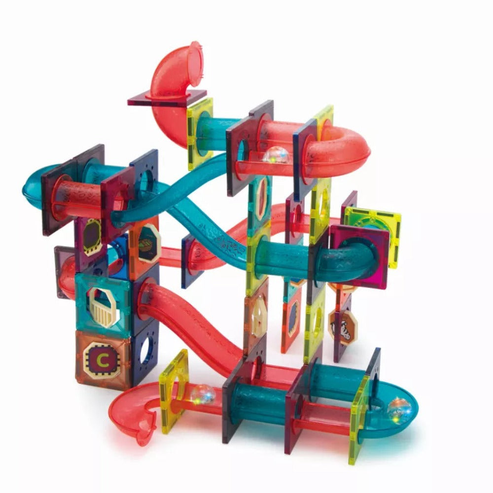 Giromag 110 Pcs Magnetic Tiles Building Blocks Marble Run