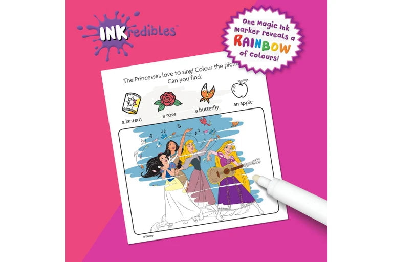 Inkredibles Magic Ink with Press Out Characters - Disney Princess