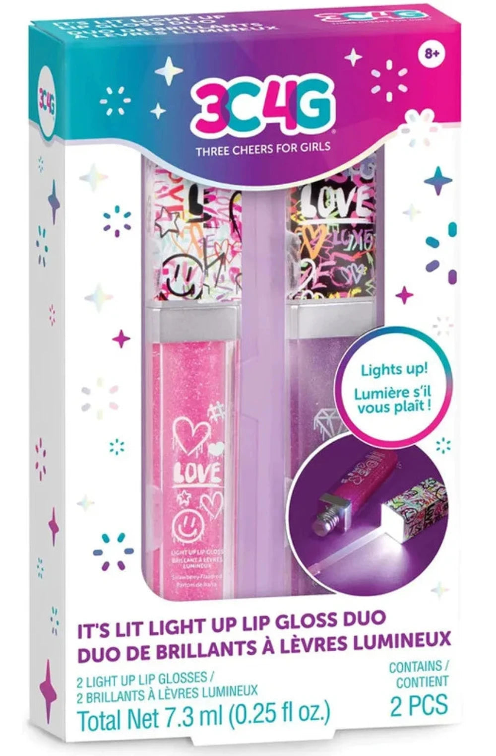 3C4G Graffiti 2pk Light Up Lip Gloss