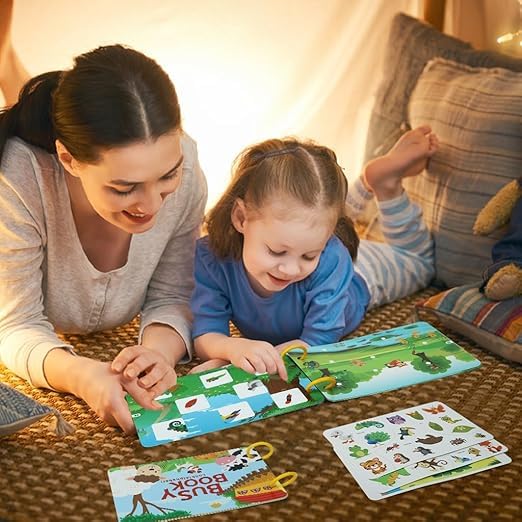 Preschool Busy Book for Toddlers Kids/Children Activities - Quiet Book Alphabets, Animal, Shapes Learning