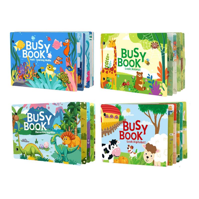 Preschool Busy Book for Toddlers Kids/Children Activities - Quiet Book Alphabets, Animal, Shapes Learning