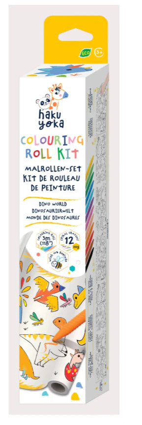 Haku Yoka Colouring Roll Kit Dino World