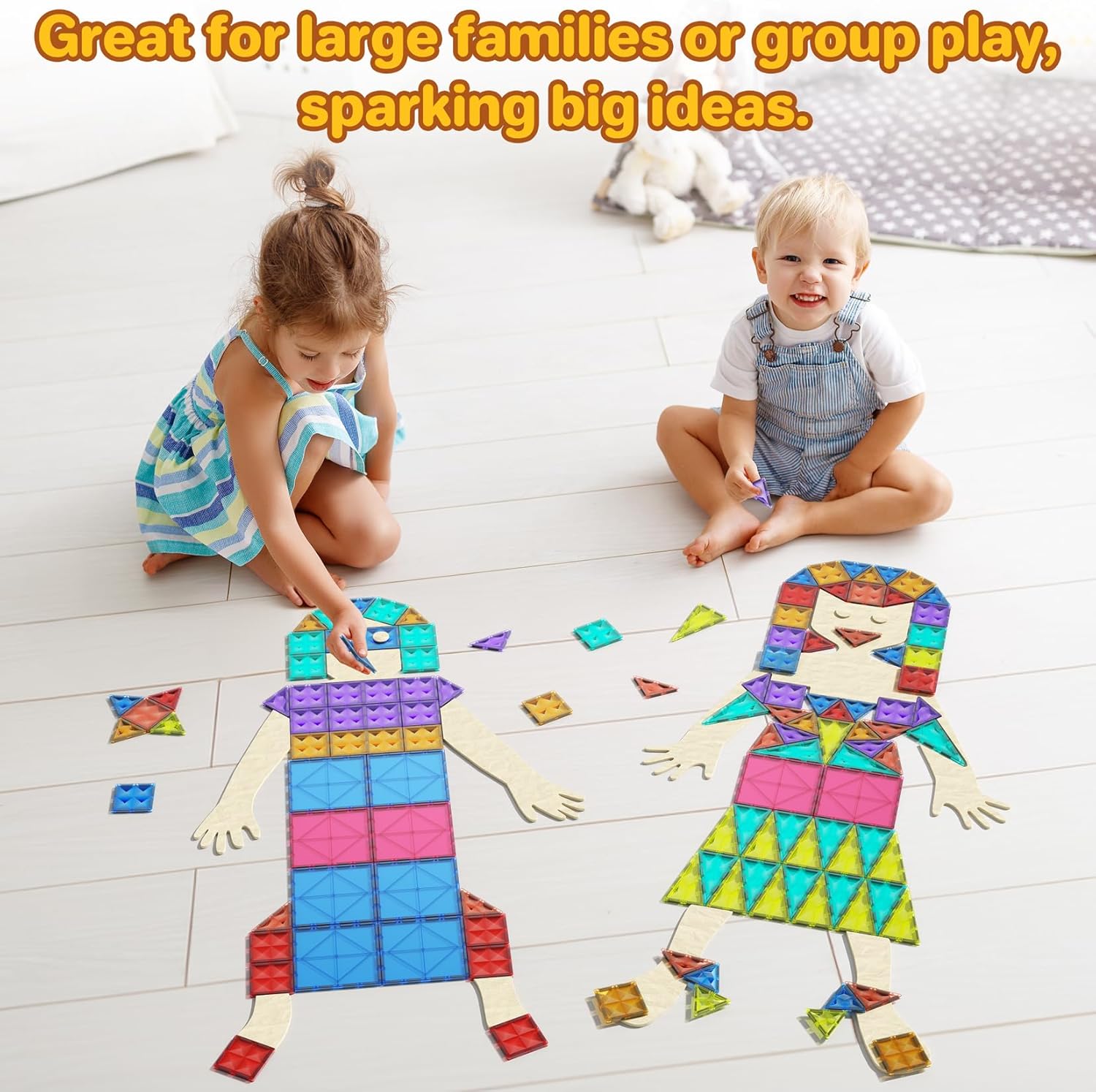 Giromag 125pcs Star-Shin Magnetic Building Tiles