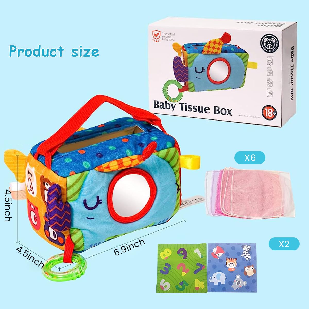 Montessori Baby Tissue Box Toy Sensory Toy Box